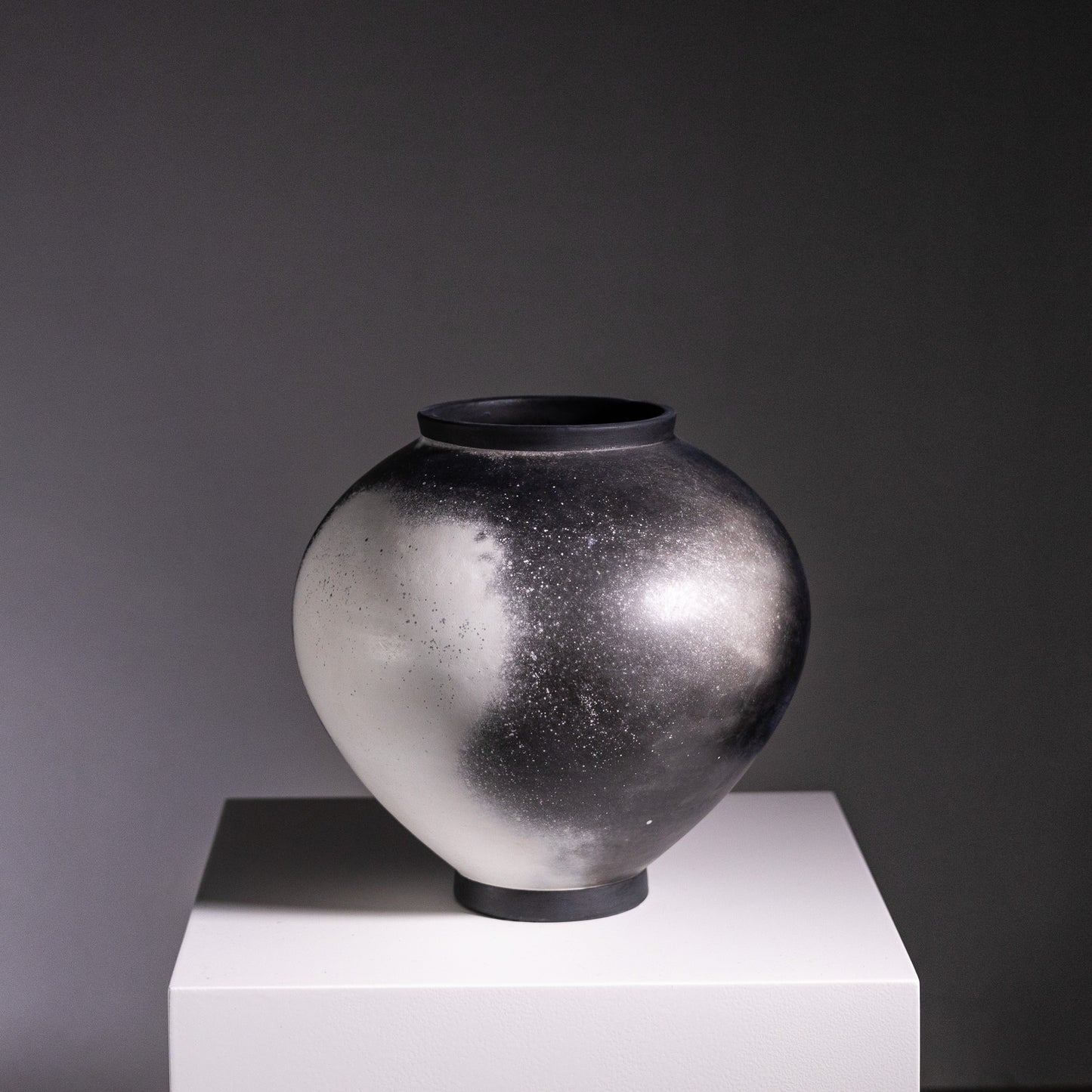 A1 | Smoke Fired Moon Jar | 20 x 21.5 x 9cm