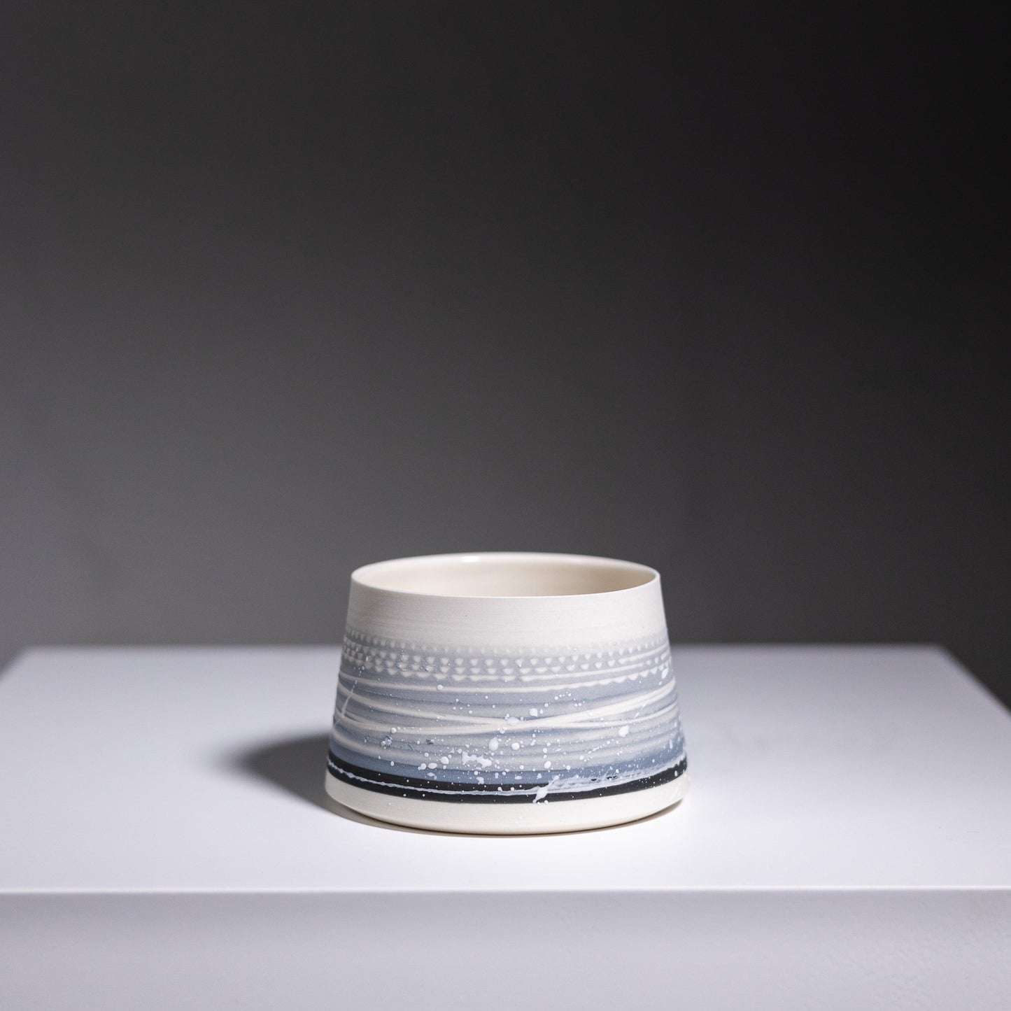 Porcelain Tea Light Holder | Winter Shore | 6 x 9 x 7cm