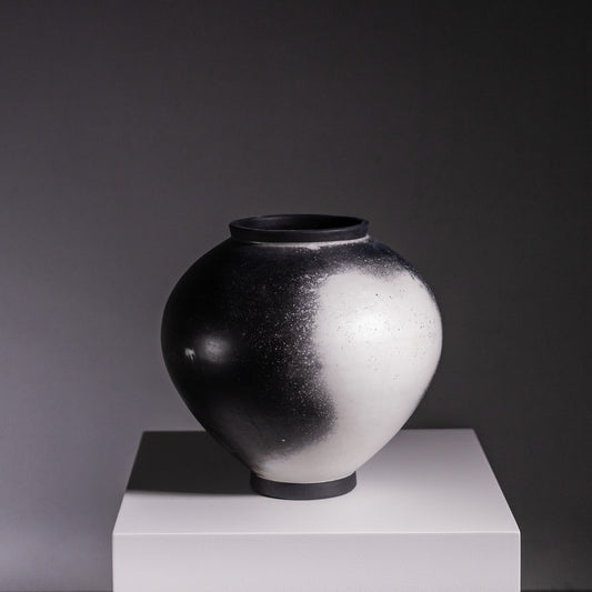 A1 | Smoke Fired Moon Jar | 20 x 21.5 x 9cm