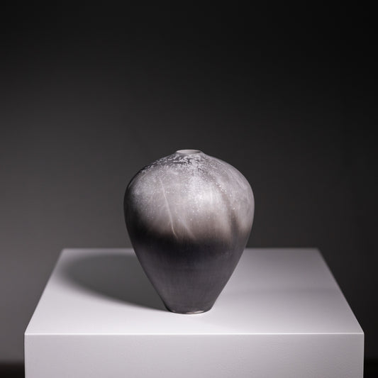 C2 | Smoke Fired Bud Vase | 14 x 11.5 x 2cm