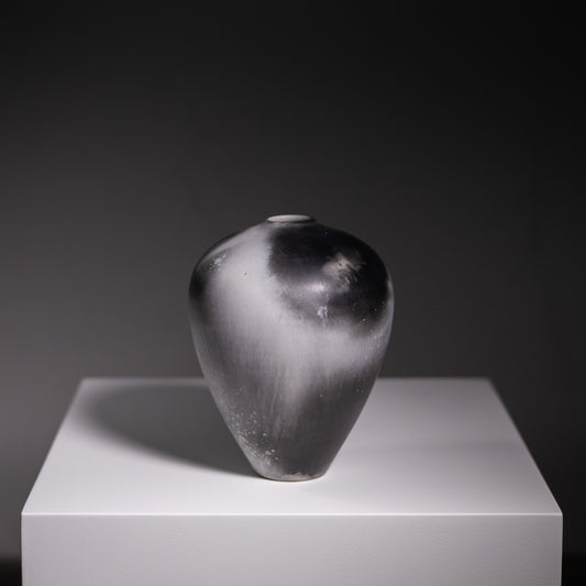 C5 | Smoke Fired Bud Vase | 14 x 11.5 x 2.5cm