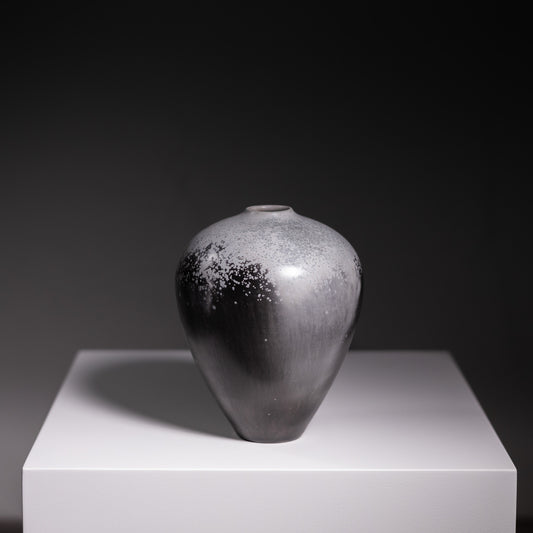 C6 | Smoke Fired Bud Vase | 14 x 11 x 2.5cm