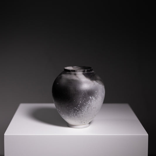 E2 | Smoke Fired Mini Moon Jar | 12 x 11 x 5.5cm