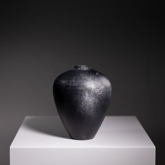 C7 | Smoke Fired Bud Vase | 15 x 12 x 2.5cm