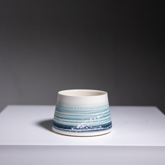 Porcelain Tea Light Holder | Summer Shore | 6 x 9 x 7cm