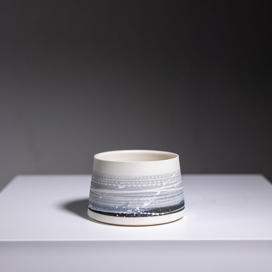 Porcelain Tea Light Holder | Winter Shore | 6 x 9 x 7cm