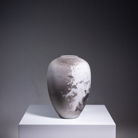 C8 | Smoke Fired Vase | 21 x 14 x 5cm