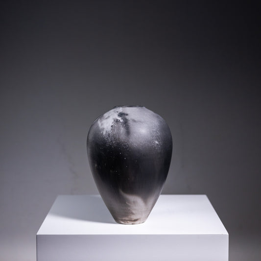 C9 | Smoke Fired Vase | 19.5 x 14.5 x 4.5cm