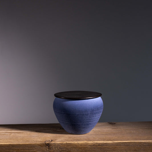 L&S 02 | Keepsake Jar | H: 10cm- D: 13cm | Marine Blue