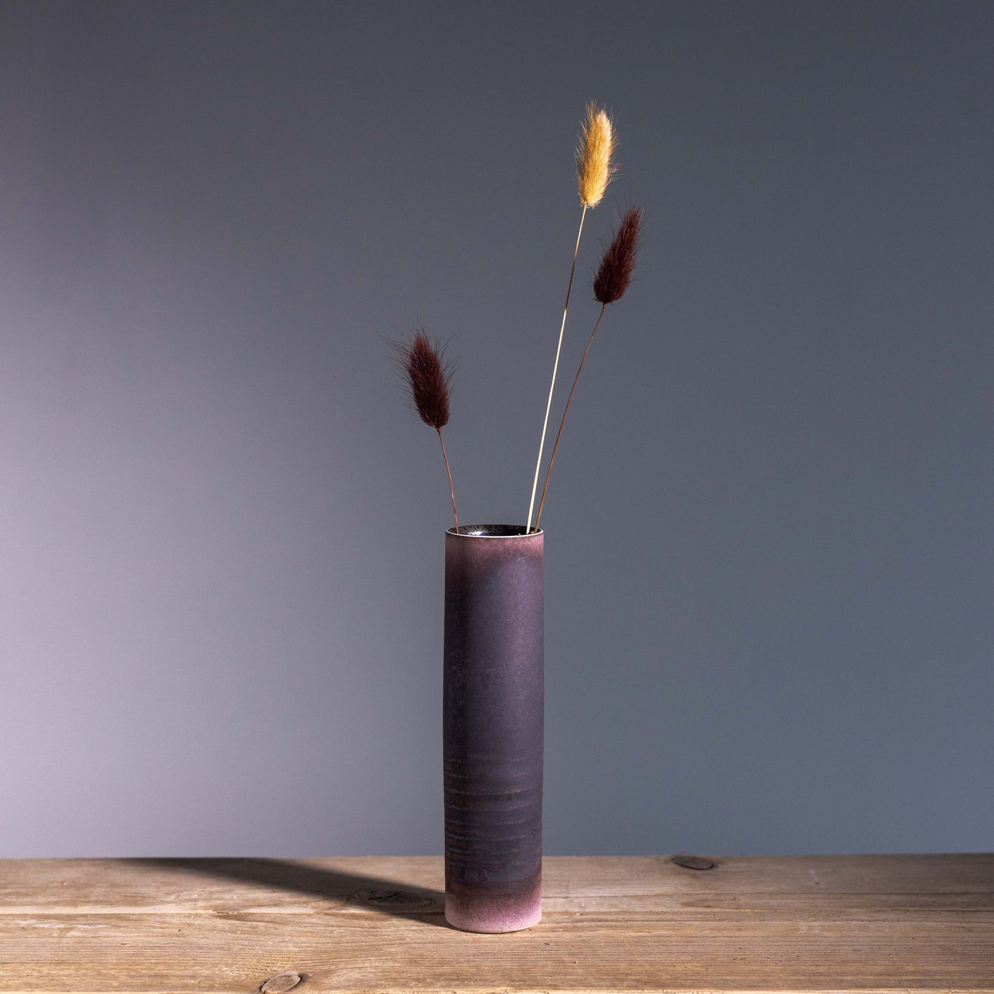 L&S Bud Vase 08 | H: 17cm- D: 4.5cm | Plum / Brown