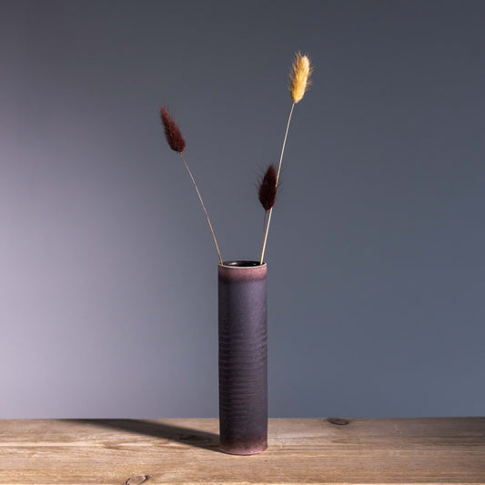 L&S Bud Vase 09 | H: 17cm- D: 4.5cm | Plum / Brown