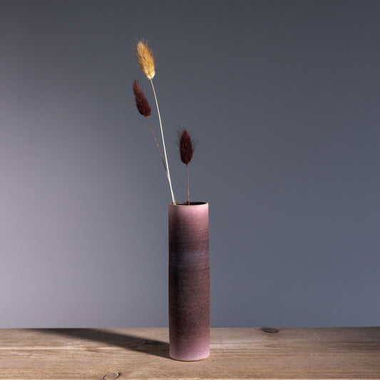 L&S Bud Vase 19 | H: 17cm- D: 4.5cm | Plum / Brown